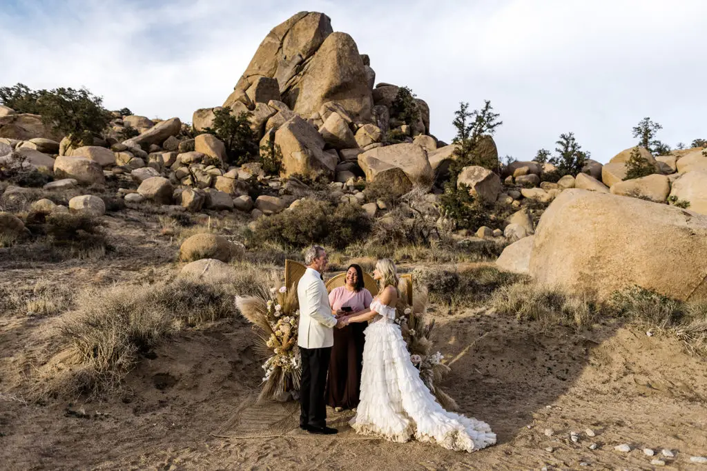 Joshua Tree wedding officiant Let's Get Married by Marie