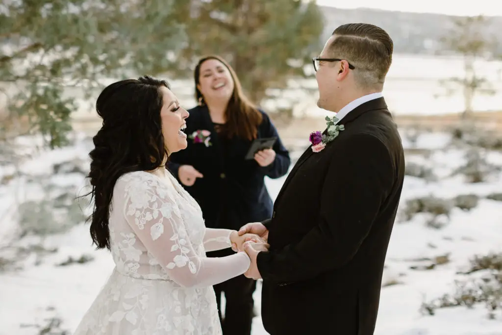 Big Bear elopement packages with Let's Get Married by Marie
