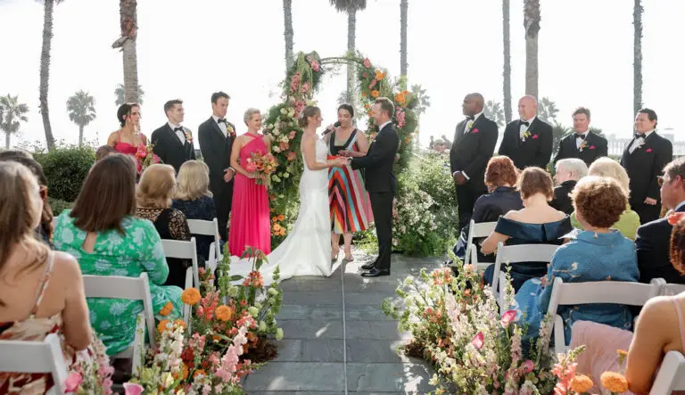 Let's Get Married by Marie officiates a wedding at The Seabird in Oceanside for a bride and groom