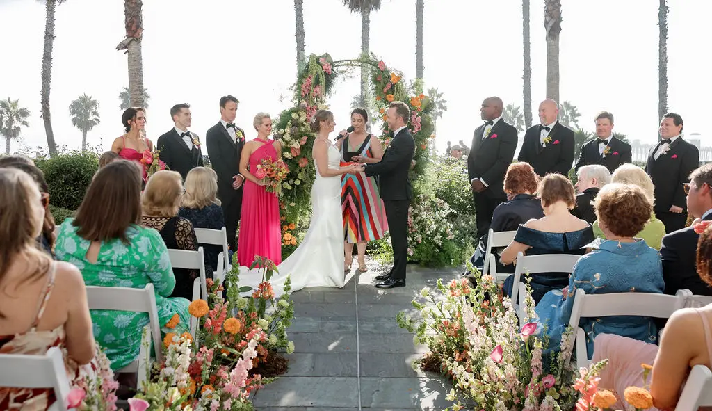 Let's Get Married by Marie officiates a wedding at The Seabird in Oceanside for a bride and groom